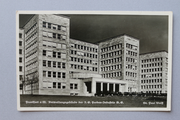 Postcard PC Frankfurt Main 1930s Verwaltungsgebaeude JG Farben Industrie Town architecture Hessen